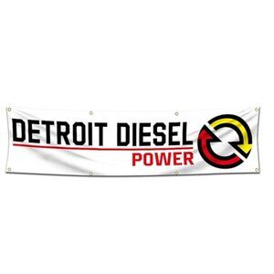 Detroit Diesel Power Banner / Garage Flag
